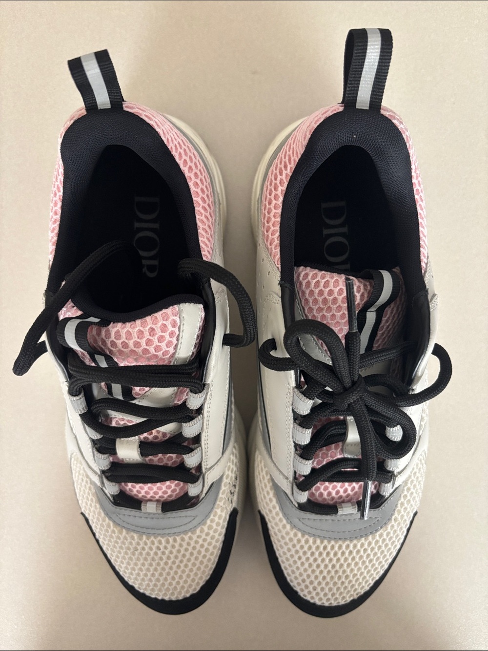 Dior B22 Pale Pink Grey Sneaker - Picture 3 of 10
